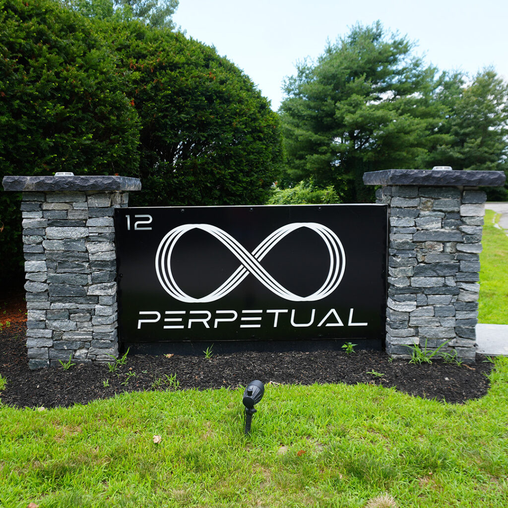 Exterior of PERPETUAL cannabis dispensary at 12 Latti Farm Road in Millbury, MA